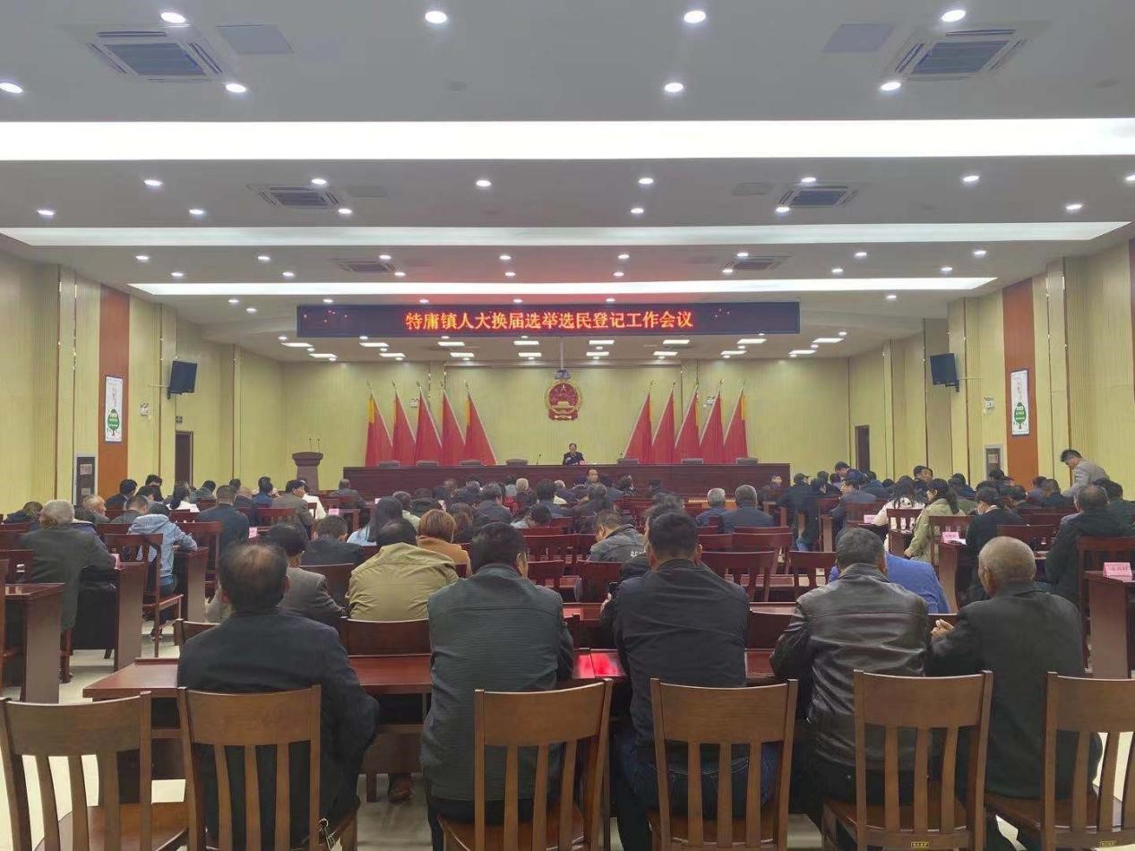 射阳县人民政府 选举图片 特庸镇人大换届选举选民登记工作会议